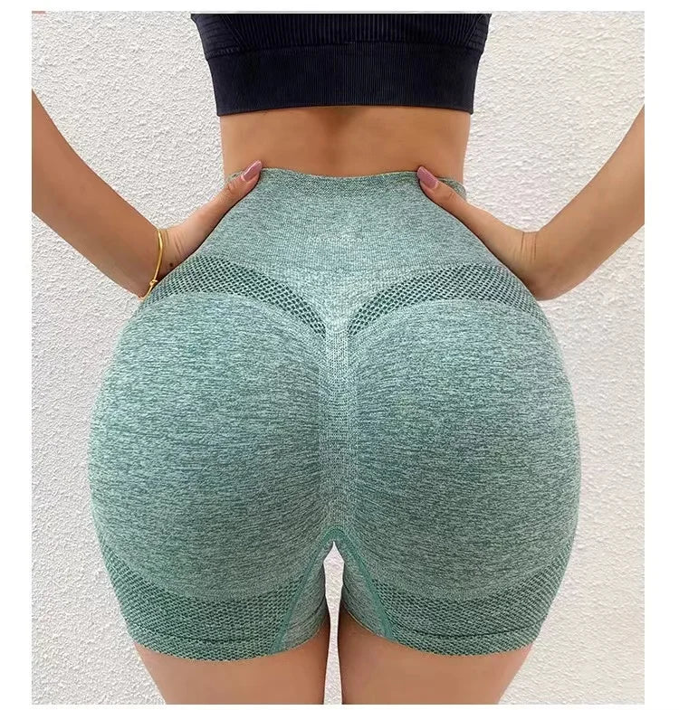 Women Yoga Shorts High Waist Workout Shorts Fitness Yoga Lift Butt Fitness Ladies Yoga Gym Running Short Pants Sportswear