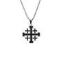 Fashion Cross Pendant JERUSALEM Necklaces for Men Stainless Steel Chain Religious Jewelry