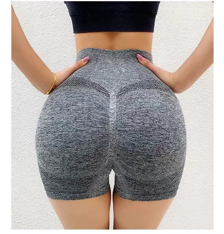 Women Yoga Shorts High Waist Workout Shorts Fitness Yoga Lift Butt Fitness Ladies Yoga Gym Running Short Pants Sportswear