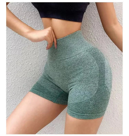 Women Yoga Shorts High Waist Workout Shorts Fitness Yoga Lift Butt Fitness Ladies Yoga Gym Running Short Pants Sportswear