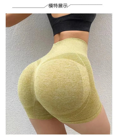 Women Yoga Shorts High Waist Workout Shorts Fitness Yoga Lift Butt Fitness Ladies Yoga Gym Running Short Pants Sportswear