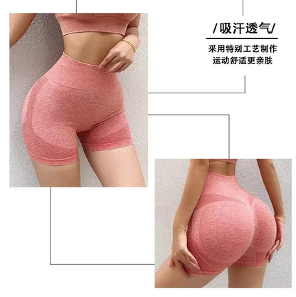 Women Yoga Shorts High Waist Workout Shorts Fitness Yoga Lift Butt Fitness Ladies Yoga Gym Running Short Pants Sportswear