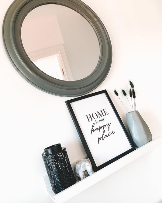 Home Is Our Happy Place Simple Home Wall Decor Print-0